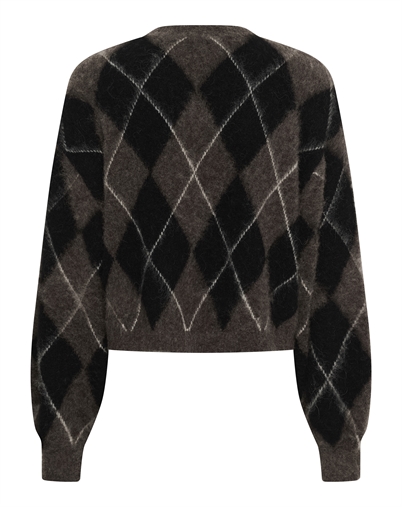 Gestuz - GZSida Multi Cardigan - Black/Chestnut/Ivory